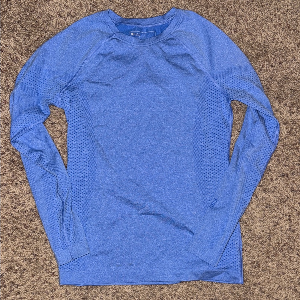 Figs Seamless Blue Top